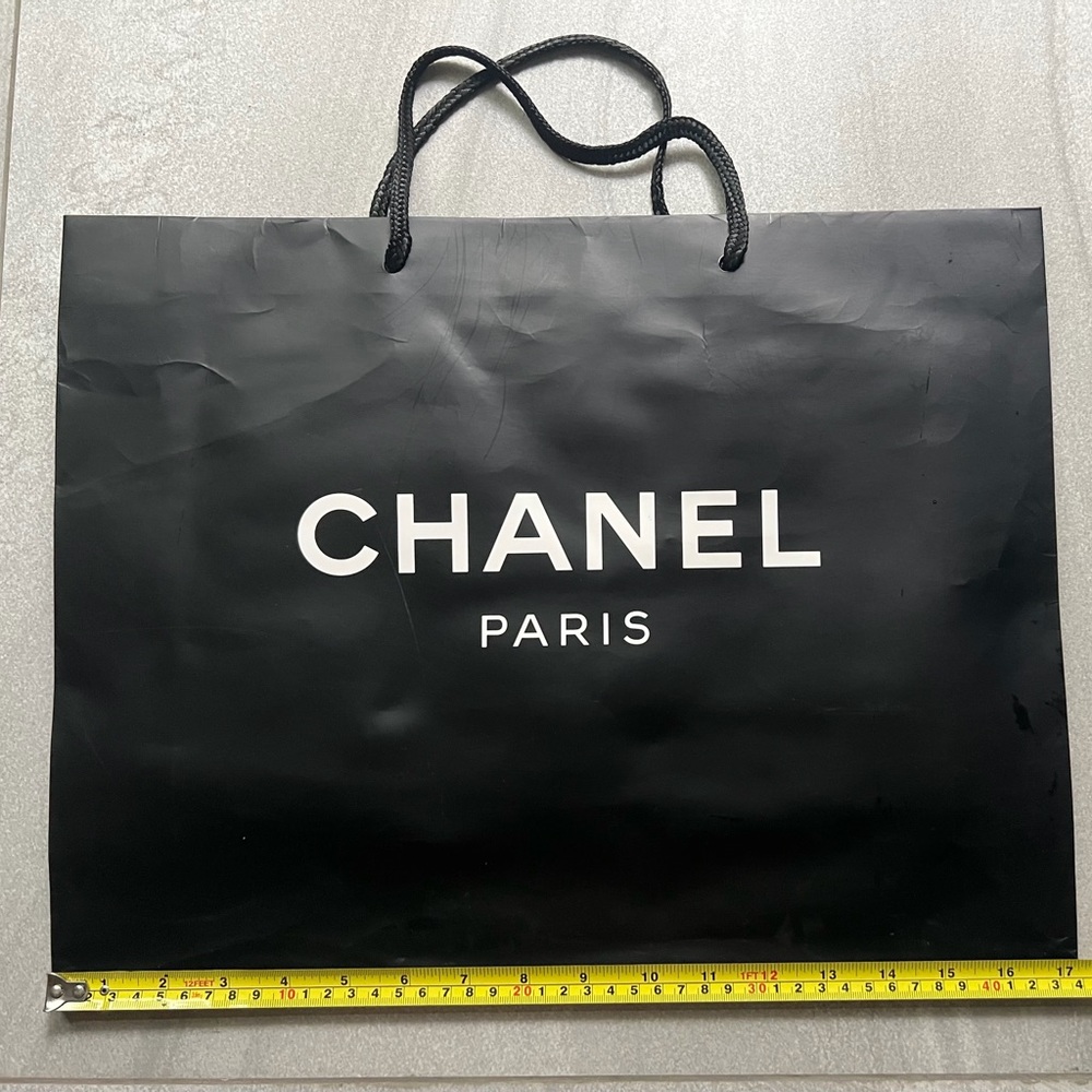CHANEL Black and White Shopping Bag